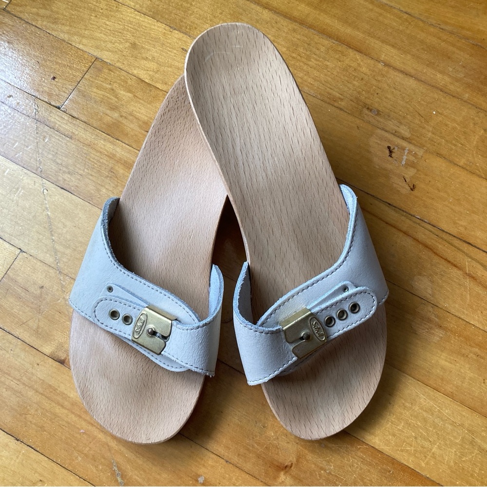 Vintage 70s Mule Sandals with Buckle